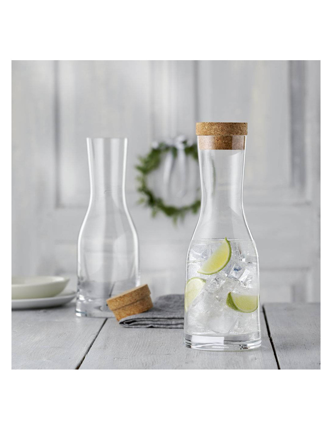 Carafe En Cristal Bohemia Cristal 'La Bella' | Hauteur 30 Cm - Capacité 1200 Ml | Bouchon Liège - 13